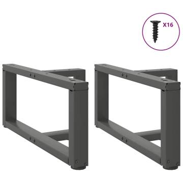 T-Shaped Coffee Table Legs - Anthracite Steel (2 pcs)