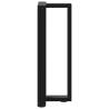 T-Shaped Console Table Legs - 2 pcs Black Steel 20x28x73 cm