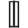 T-Shaped Console Table Legs - 2 pcs Black Steel 20x28x73 cm