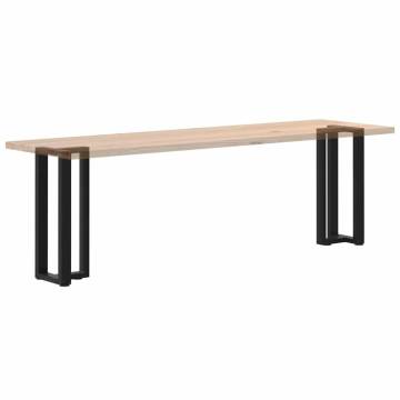 T-Shaped Console Table Legs - 2 pcs Black Steel 20x28x73 cm