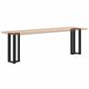 T-Shaped Console Table Legs - 2 pcs Black Steel 20x28x73 cm