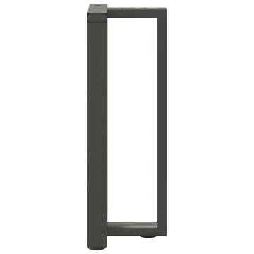 T-Shaped Console Table Legs - 2 pcs Anthracite Steel 20x28cm