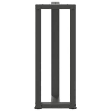 T-Shaped Console Table Legs - 2 pcs Anthracite Steel 20x28cm