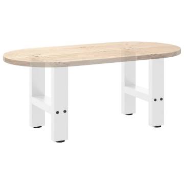 Stylish White Coffee Table Legs - 2pcs Steel 30x40cm