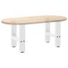 Stylish White Coffee Table Legs - 2pcs Steel 30x40cm