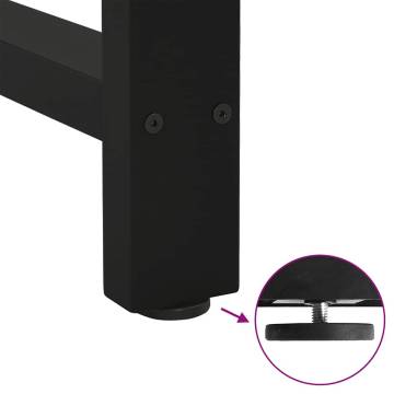 Coffee Table Legs Black - Durable Steel | 2 pcs 30x50 cm