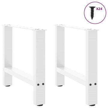 White Coffee Table Legs - 2 pcs 42x50 cm Steel | HipoMarket