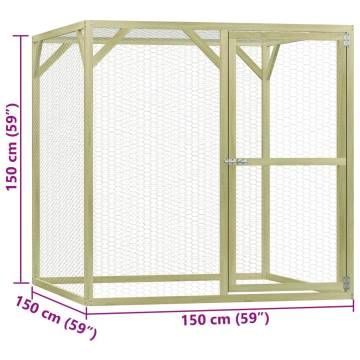 Chicken Cage 1.5x1.5m - Durable Pinewood for Your Chickens