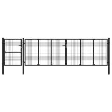 Garden Gate Steel 500x125 cm Anthracite - Durable Security