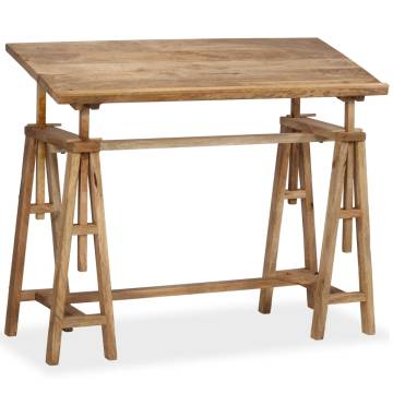 Drafting Table Solid Mango Wood - 116x50x76 cm | Hipo Market