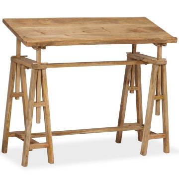 Drafting Table Solid Mango Wood - 116x50x76 cm | Hipo Market