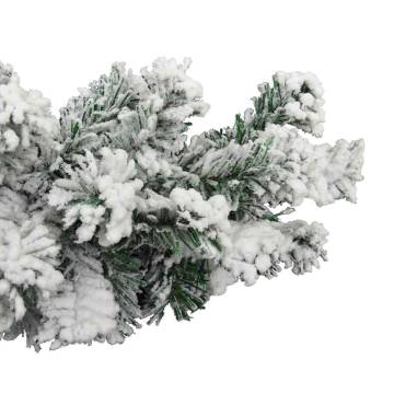 Christmas Garland with Flocked Snow Green - 10m PVC Decor