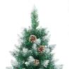 Slim Christmas Tree - Real Wood & White Snow Green 180 cm