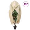 Plant Fleece Covers with Zip 2 pcs 70 g/m² 1.55x1.55 m Colour beige Size 1.55 x 1.55 m Quantity in Package 2 