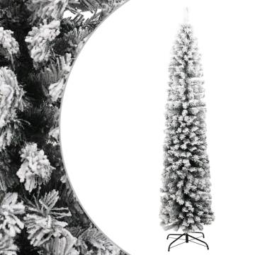 Slim Flocked Snow Christmas Tree 240 cm - HipoMarket UK