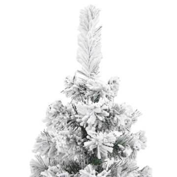 Slim 180cm Flocked Snow Christmas Tree - Hipomarket