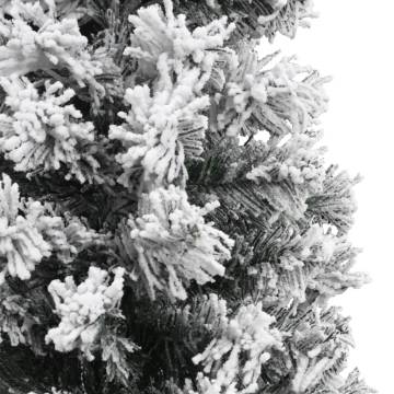 Slim 180cm Flocked Snow Christmas Tree - Hipomarket