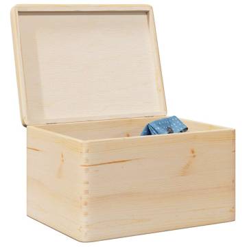 Wooden Box with Lid | Solid Pine Storage | HipoMarket