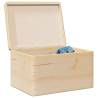  Wooden Box with Lid 40x30x23 cm Solid Wood Pine Colour natural Size 40 x 30 x 23 cm Quantity in Package 1 Model with lid 