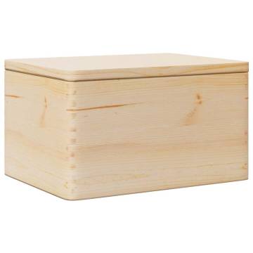 Wooden Box with Lid | Solid Pine Storage | HipoMarket