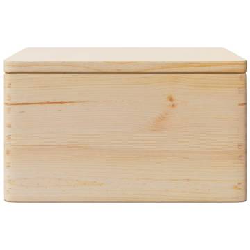 Wooden Box with Lid | Solid Pine Storage | HipoMarket