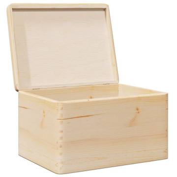 Wooden Box with Lid | Solid Pine Storage | HipoMarket