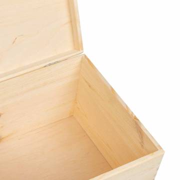 Wooden Box with Lid | Solid Pine Storage | HipoMarket