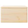 Wooden Box with Lid and Handles | Solid Pine Storage 40x30x23 cm