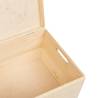 Wooden Box with Lid and Handles | Solid Pine Storage 40x30x23 cm