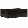 Wooden Box with Handles - Black Solid Pine 40x30x13 cm