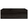 Wooden Box with Handles - Black Solid Pine 40x30x13 cm