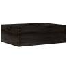 Wooden Box with Handles - Black Solid Pine 40x30x13 cm