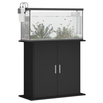 Aquarium Stand Black 81x36x73 cm - Engineered Wood Support