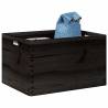  Wooden Box with Handles Black 40x30x23 cm Solid Wood Pine Colour black Size 40 x 30 x 23 cm Quantity in Package 1 Model with handles 