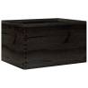 Wooden Box with Handles - Black Solid Pine | HipoMarket