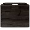 Wooden Box with Handles - Black Solid Pine | HipoMarket