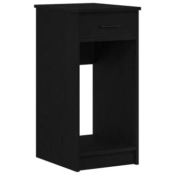 Computer Tower Stand with Drawer - Black 35x45x77 cm