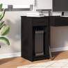 Computer Tower Stand with Drawer - Black 35x45x77 cm