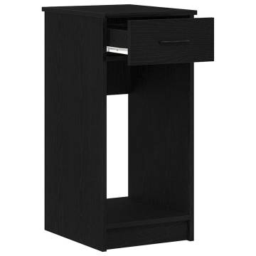 Computer Tower Stand with Drawer - Black 35x45x77 cm