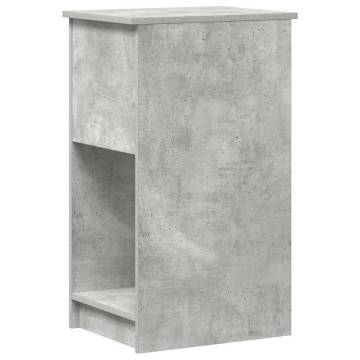 Computer Tower Stand with Drawer - Concrete Grey 35x45x77 cm