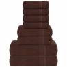  8 Piece Towel Set Brown 360 gsm 100% Cotton Colour brown Quantity in Package 1 