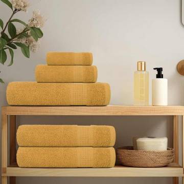 8 Piece Gold Towel Set - 100% Cotton & 360 gsm | HipoMarket