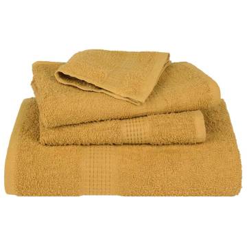 8 Piece Gold Towel Set - 100% Cotton & 360 gsm | HipoMarket