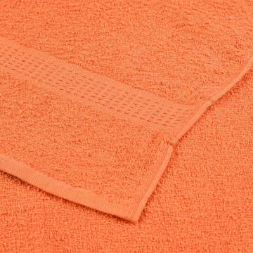 8 Piece Orange Towel Set - 100% Cotton, Soft & Absorbent