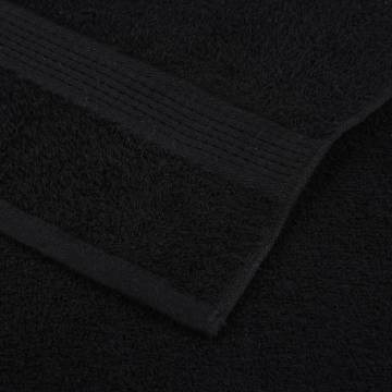 8 Piece Black Towel Set - 100% Cotton, Soft & Absorbent