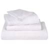 6 Piece White Towel Set - 100% Cotton, 360 GSM | HipoMarket UK