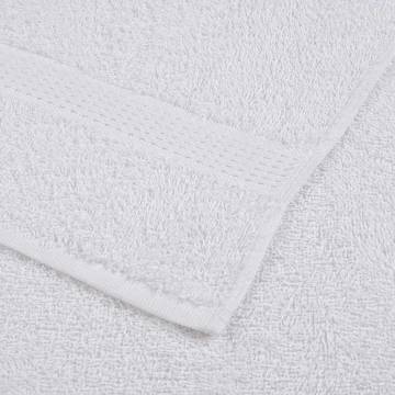 6 Piece White Towel Set - 100% Cotton, 360 GSM | HipoMarket UK