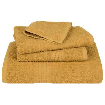 6 Piece Gold Towel Set - 100% Cotton, 360 GSM | Hipo Market