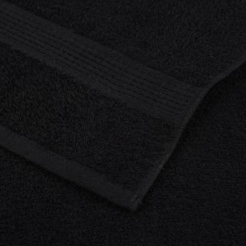 6 Piece Black Towel Set - 100% Cotton, 360 GSM | Hipomarket