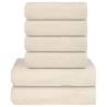  6 Piece Towel Set Cream 360 gsm 100% Cotton Colour cream Quantity in Package 1 